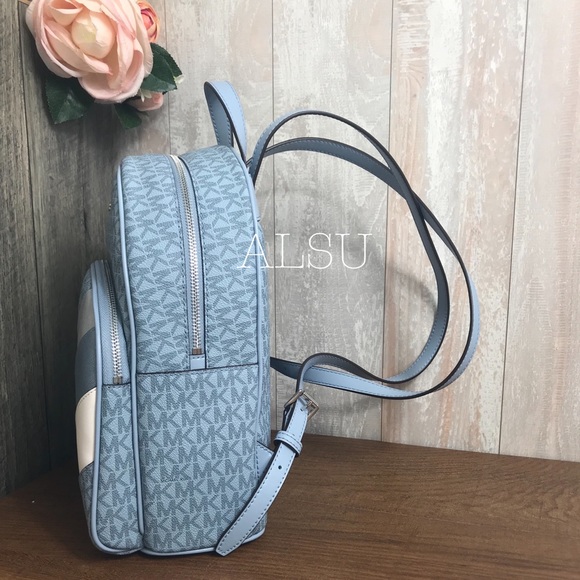 Michael Kors Abbey Medium Backpack MiniLogo Blue - Picture 2 of 6